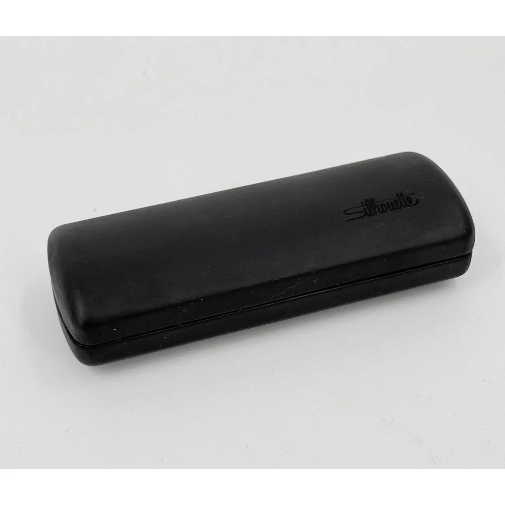 Silhouette Hard Clam Shell Black Eyeglasses ProtectiveCase 6 x 2.25 x 1.5 Inches